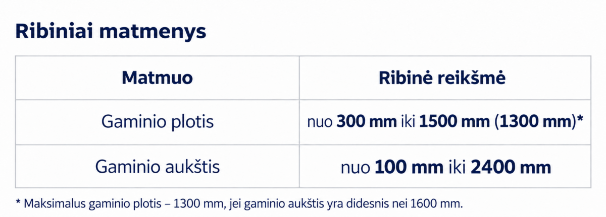 Techninė informacija foto