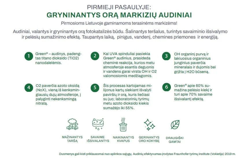 Orą valantys audiniai foto