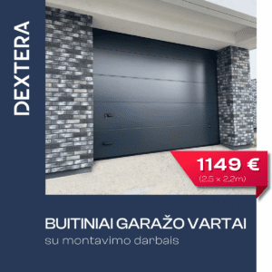 speciali kaina garažo vartams