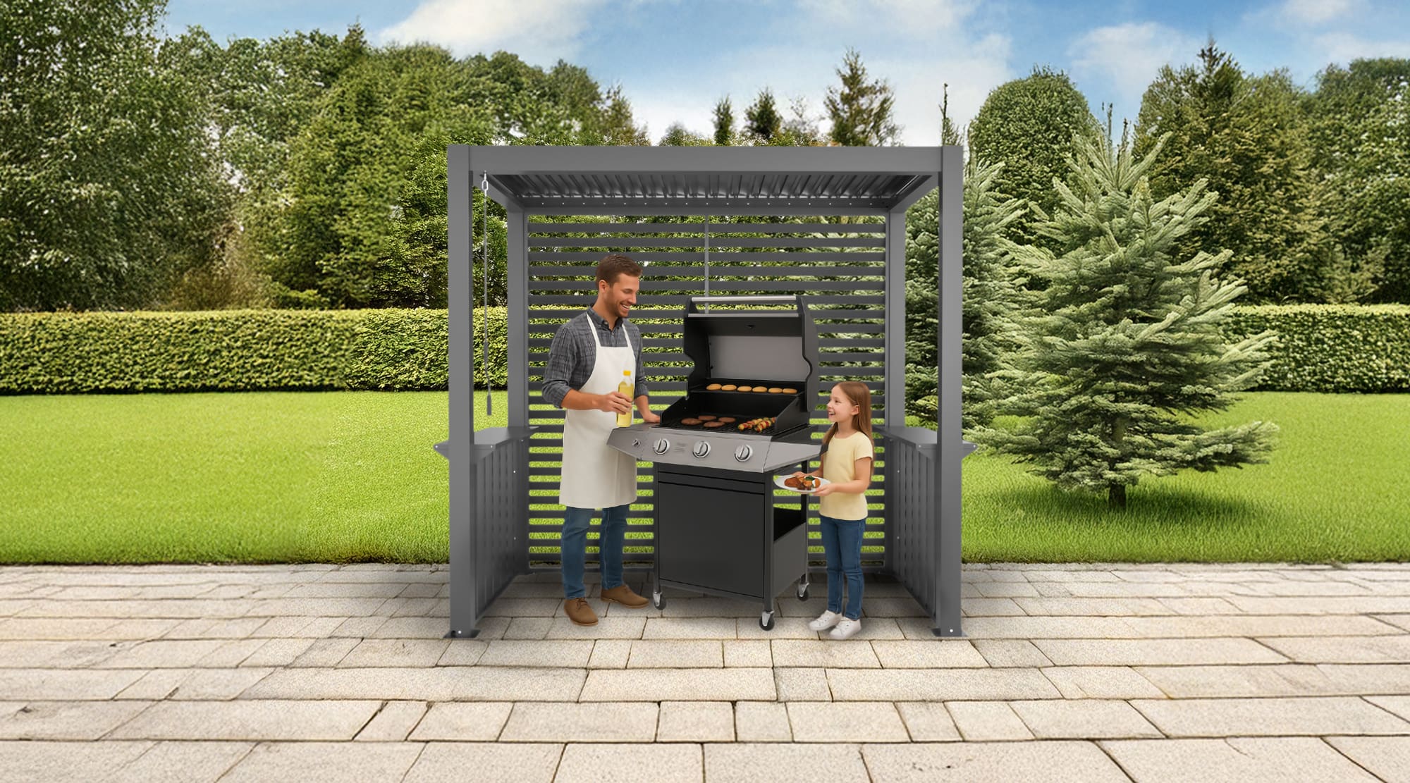 BBQ pergola - jauki erdvė maisto ruošimui