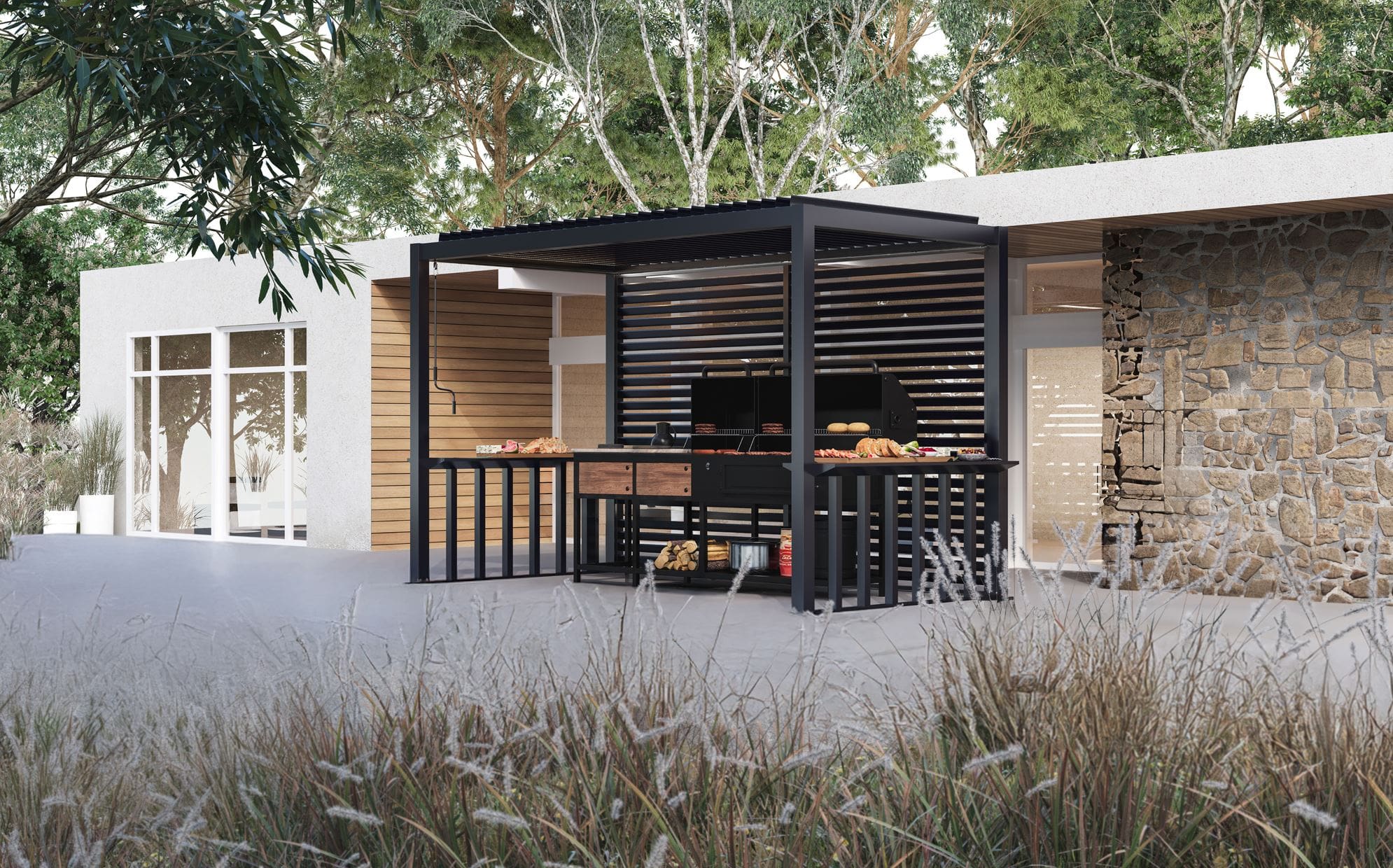 BBQ pergola pavėsinė 1250€