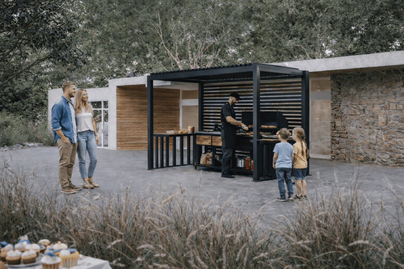 BBQ pergola - jauki erdvė maisto ruošimui