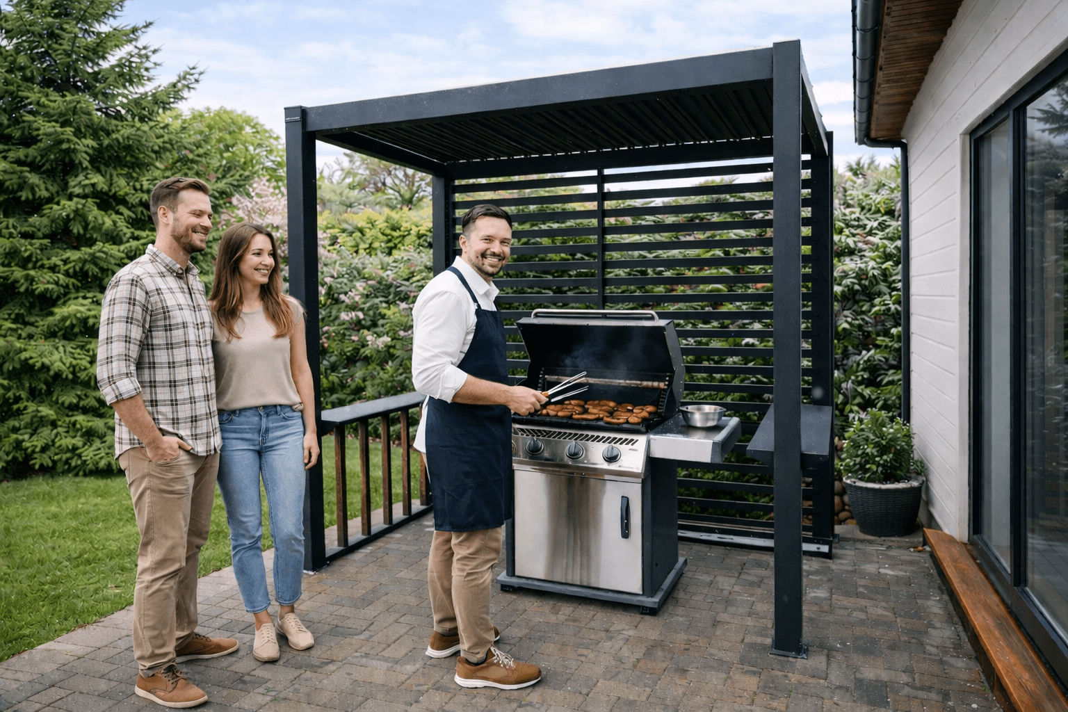 BBQ pergola – saugi erdvė griliui