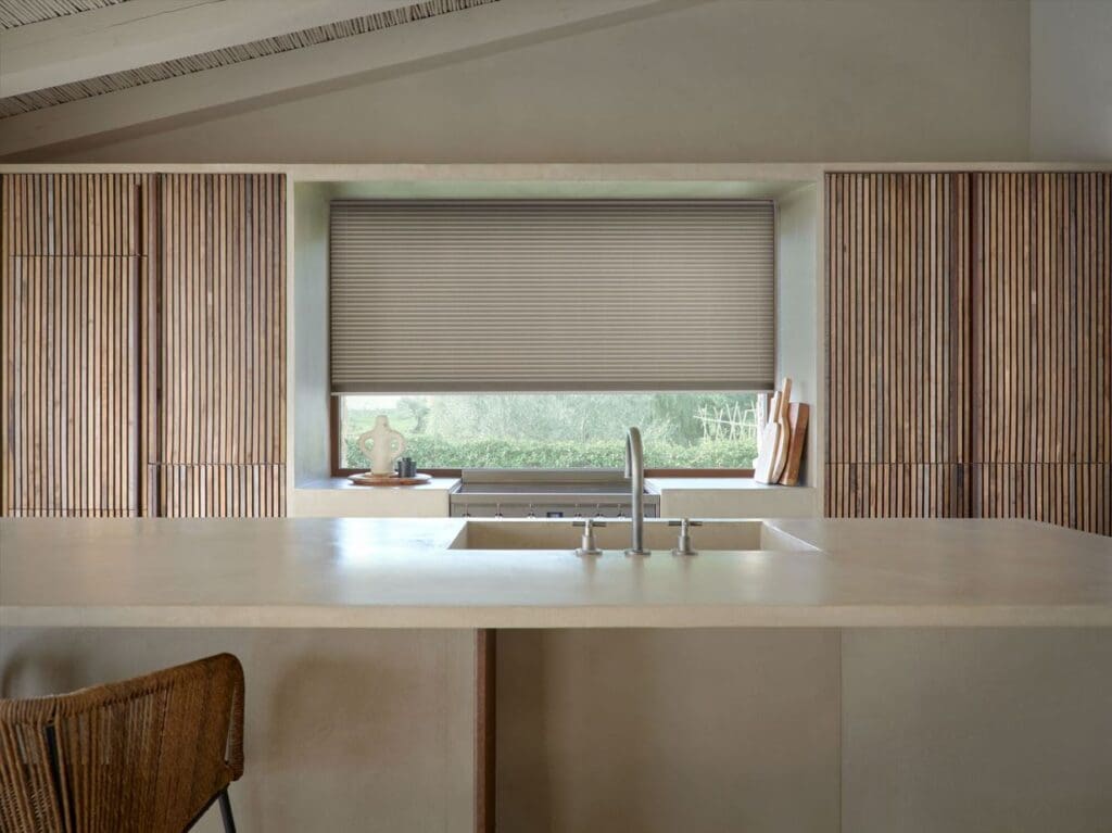 PLISUOTOS ŽALIUZĖS VIRTUVĖJE